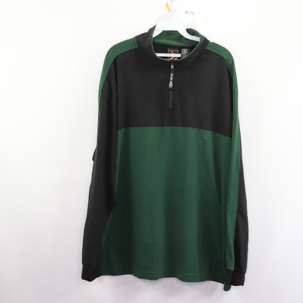 90s USA Olympics Mens XL Spell Out Sweater Green